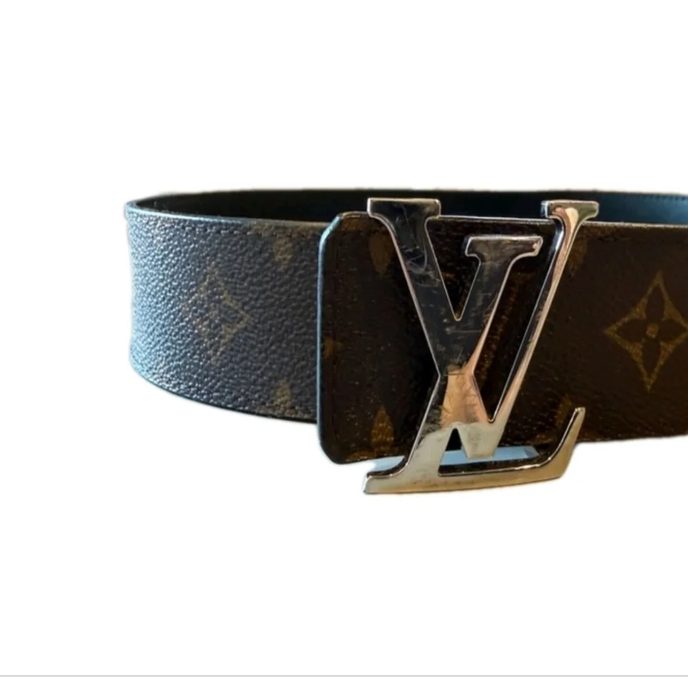 Louis Vuitton Reversible Brown/ Black (Unisex) Monogram LV Logo Belt Size 95/38 - Picture 3 of 8